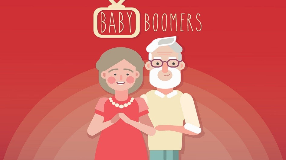 Baby boomers, older man and woman