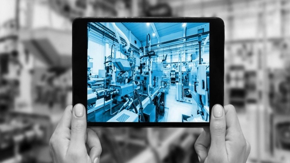 Manufacturing plant through a tablet camera