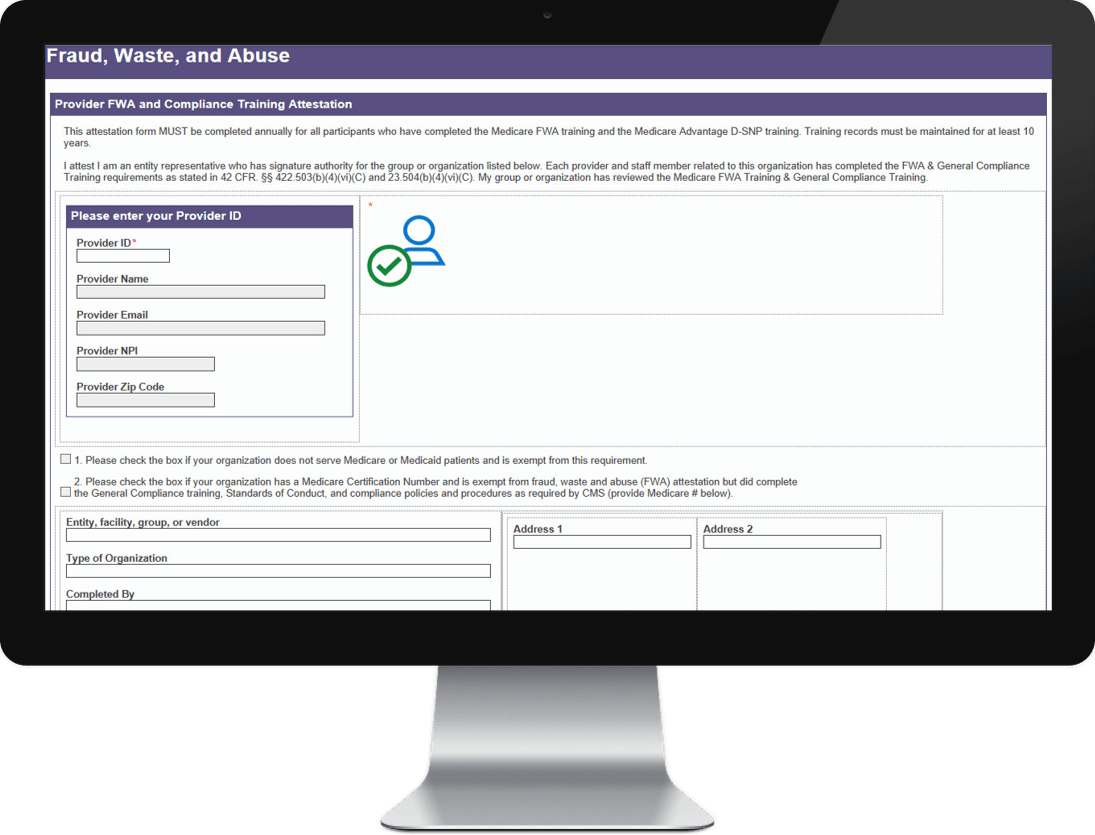 Kiriworks Provider Outreach electronic forms example